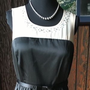 Kensie Little Black Sheen Fit & Flare Party Dress